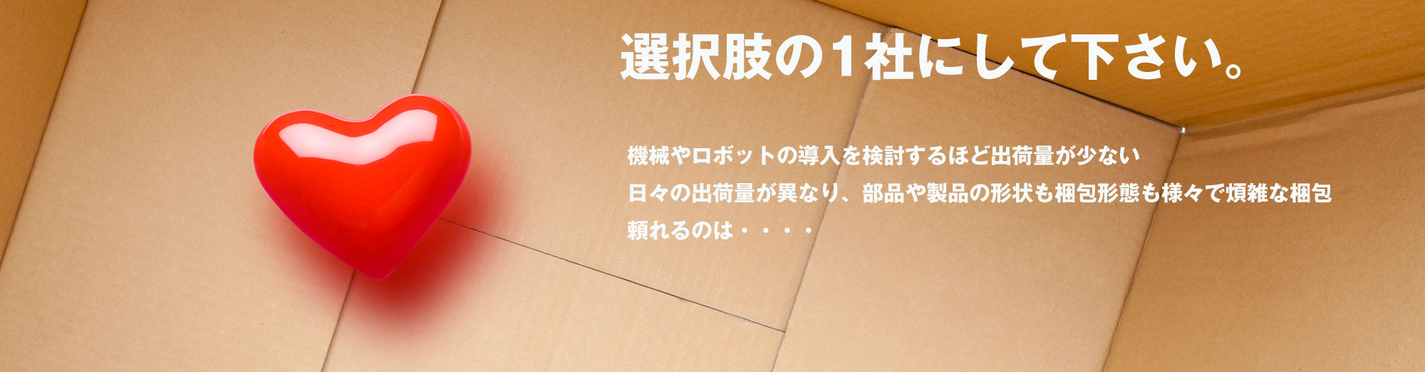 梱包・包装・仕分け・検品・箱詰め・袋詰め・封入・加工等